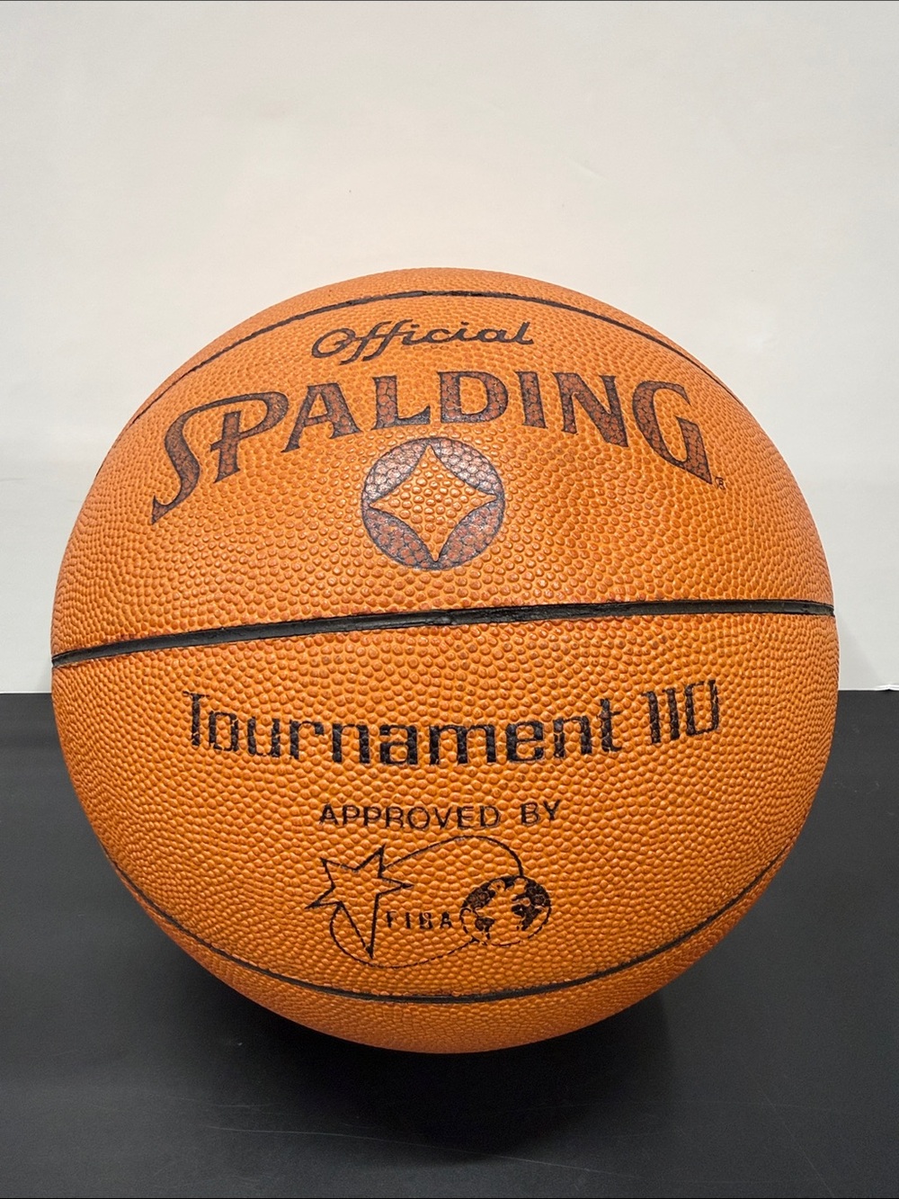 Vintage 80’s Spalding Orange Official FIBA Tournament 110 Basketball